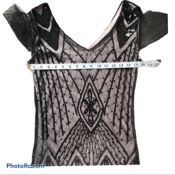 Beaded Art Deco Mermaid Dress with tulle - Picture 6 of 7